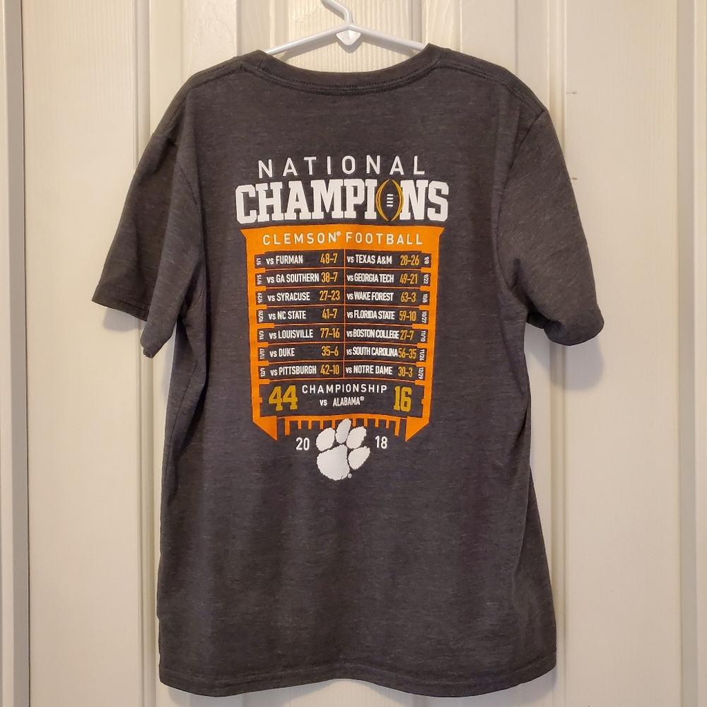 2018 National Championship Clemson Shirt- youth M
